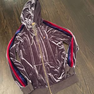 AVIATOR NATION CLASSIC VELVET RELAXED ZIP HOODIE